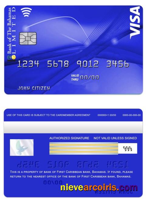 Bahamas Bank of Bahamas VISA Classic Card